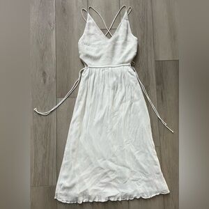 Zara Basic Collection White cutout dress